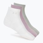 Дамски чорапи Under Armour Vanish 3 Pack mauve pink/titanium/purple echo