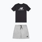 Детски комплект New Balance Stacked Logo Tee & FT Short nb caviar