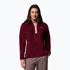 Дамски суичър Columbia Benton Springs 1/2 Snap rich wine/eraser pink