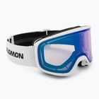 Скиорска маска Salomon Aksium 2.0 Photo white/photo mi blue