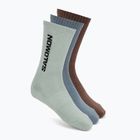 Чорапи Salomon Everyday Crew 3 pack stormy weather/sea foam/mustang