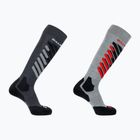 Скиорски чорапи Salomon S/Access 2-Pack anthracite/light grey
