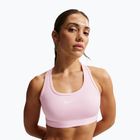 Спортен сутиен Nike Swoosh Medium Support pink foam/stone mauve/white
