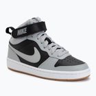 Детски обувки Nike Court Borough Mid 2 black/white/gum med brown/light smoke grey