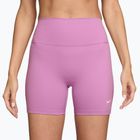 Дамски шорти Nike One High-Waisted Biker 5“ light magenta/white