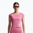 Дамска тениска за бягане Nike Swoosh Run Dri-Fit peony/photon dust/white