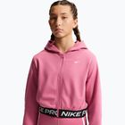 Детски суитшърт Nike Pro Fleece Dri-Fit Full-Zip peony/peony/black/white