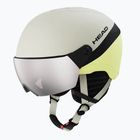 Детска скиорска каска HEAD Yuki Visor Jr lime swirl/silver/red