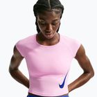 Дамска тениска за бягане Nike Tempo Swoosh Run Dri-Fit pink rise/pink rise/old royal