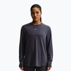 Дамска блуза с дълъг ръкав за тренировка Nike One Relaxed Dri-Fit gridiron/white
