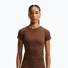 Дамска тренировъчна тениска Nike Pro Seamless Dri-Fit SS cacao wow