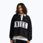 Дамски суитшърт Nike Studio Fleece Medium Weight total black/sail/sail