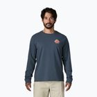 Мъжка блуза с дълъг ръкав  Patagonia Great Waves Responsibili-Tee LS summit blue