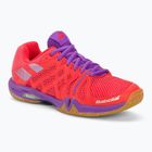 Дамски обувки за бадминтон Babolat 18 Shadow Team pink/purple