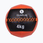 Медицинска топка Sveltus Wall Ball 4 kg black/red