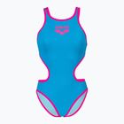 Дамски бански костюм от една част arena One Biglogo One Piece turquoise/fluo pink