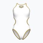 Дамски цял костюм за плуване Arena One Biglogo One Piece white/gold