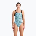 Дамски бански костюм от една част arena Escape Challenge Back black/water blue multi