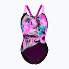 Дамски бански костюм от една част arena Imaginary Swim Pro Back black/shocking pink/multi