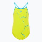 Детски бански костюм от една част arena Star Graphic Lightdrop Back soft green / turquoise