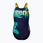 Детски бански костюм от една част arena Light Tricks Swim Pro Back navy/soft green/multi