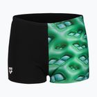 Детски боксерки за плуване arena Foam Swim Short black/soft green multi