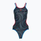 Дамски бански костюм от една част arena One Fireflow Double Cross blue river/red/black multi