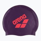 Шапка за плуване arena Big Logo plum/bright coral