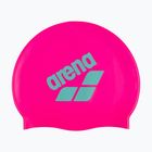 Шапка за плуване Arena Big Logo шокиращо розово/вода