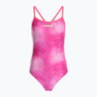 Дамски бански костюм от една част arena Tie-Dye Challenge Back Allover shocking pink multi/shocking pink