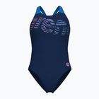 Дамски цял бански костюм Arena Flowing V Back navy/turquoise