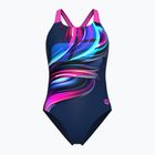 Дамски цял бански костюм Arena Bloom Swim Pro Back Lb multi navy/navy/shocking pink