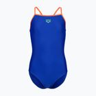 Детски цял бански костюм arena Light Drop Solid neon blue/team orange/team orange