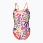 Дамски цял костюм за плуване arena Painting Lace Back multi/bright coral