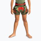 Детски шорти за тренировка Venum Inferno Kids Muay Thai army green/orange