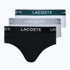 Мъжки слипове Lacoste 8H3472 3 чифта черен/бял/сребърен порцелан