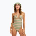Дамски цял бански костюм ROXY Dreamer HI oil green say it with stripes