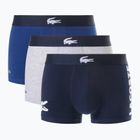 Мъжки боксерки Lacoste 5H1291 3 пакета тъмносиньо/бяло/сребърно ch