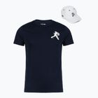 Мъжка тениска + шапка Lacoste TH1044 navy blue/white