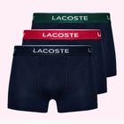 Боксерки Lacoste 5H3401 3 чифта navy blue/green/red/navy