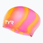 Шапка за плуване TYR Multi-Color Long Hair Silicone orange/pink