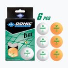 Donic-Schildkröt 1-Star Elite Poly 40+ 6 бр. топчета за тенис на маса бели/оранжеви
