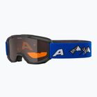 Детски предпазни ски очила Alpina Piney black/ blue matt/ orange