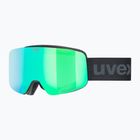 Детски предпазни ски очила UVEX Pwdr FM black matt/mirror green yellow clear