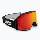 Скиорски очила UVEX Gravity FM black matt/mirror red/orange/clear