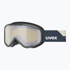 Детска скиорска маска UVEX Speedy Nova FM S2 black matt/mirror silver