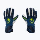Детски вратарски ръкавици uhlsport Hyperact Supersoft HN синьо и бяло 101123601