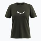 Дамска тениска Salewa Solid Dry dark olive