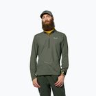 Мъжка блуза с дълъг ръкав Salewa Pedroc Dry Wind Half Zip Tee faded green