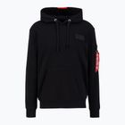 Alpha Industries Червена качулка с райета за мъже black